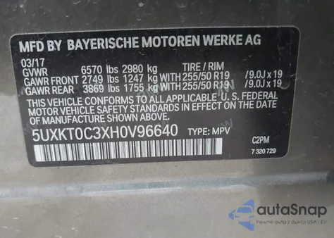 2017 BMW X5 Edrive xDrive40E Iperformance из США, поврежденный, VIN 5UXKT0C3XH0V96640